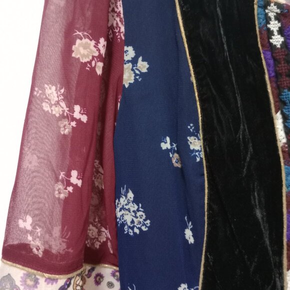 Anthropologie Maeve Quartier Latin Embroidered Patchwork Velvet Floral Dress - Picture 7 of 10